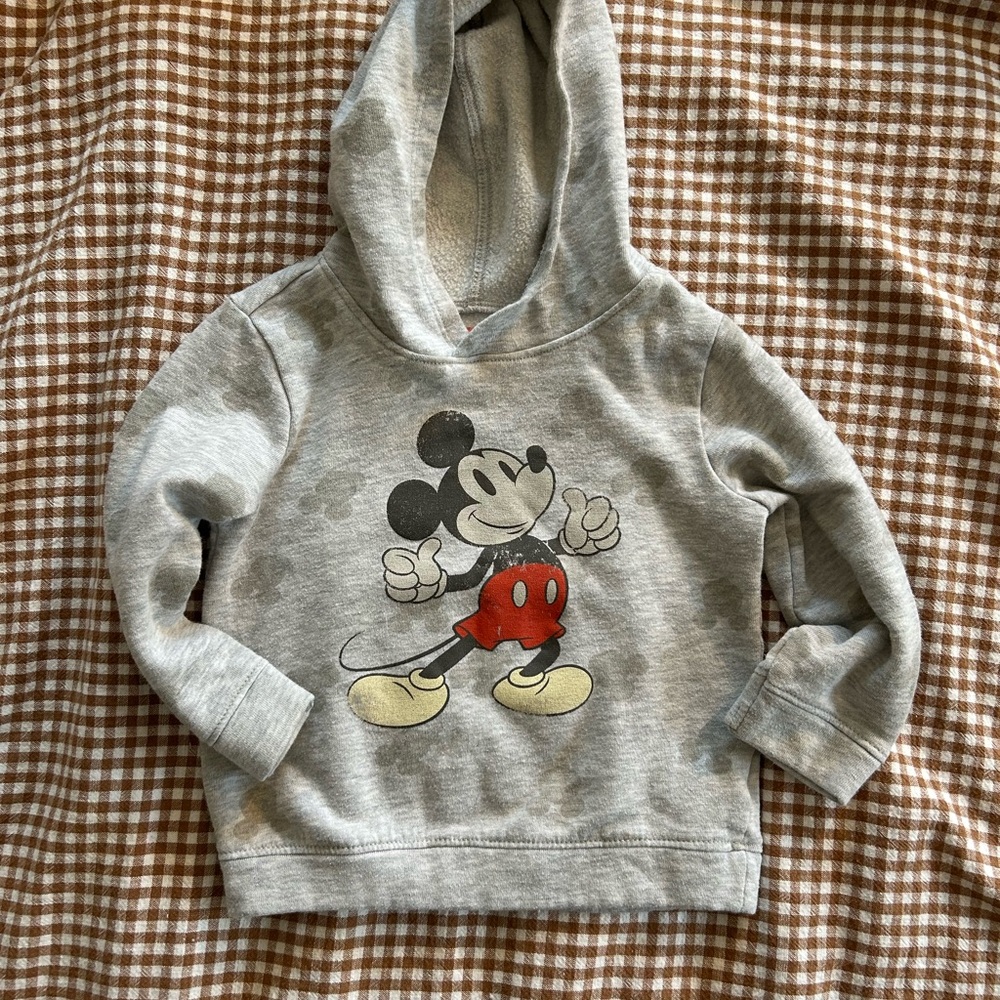 Disney Mickey Mouse Gray Kids Hoodie